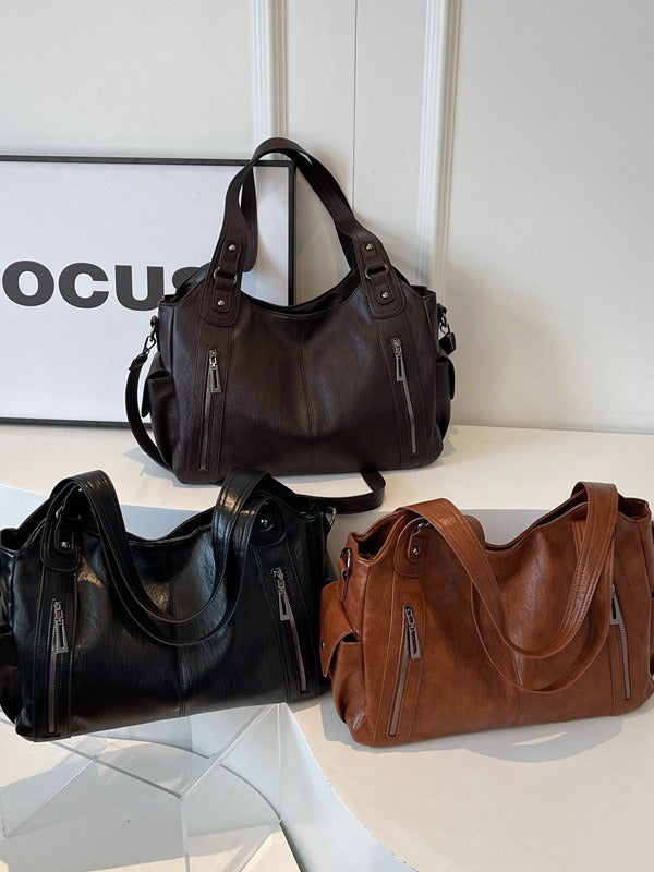 Amber Shoulder Bag--Leather Tote Bag - Eternelle.shop